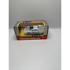 BURAGO LAMBORGHINI COUNTACH 5000 DIECAST RALLY CAR 1:43 SCALE